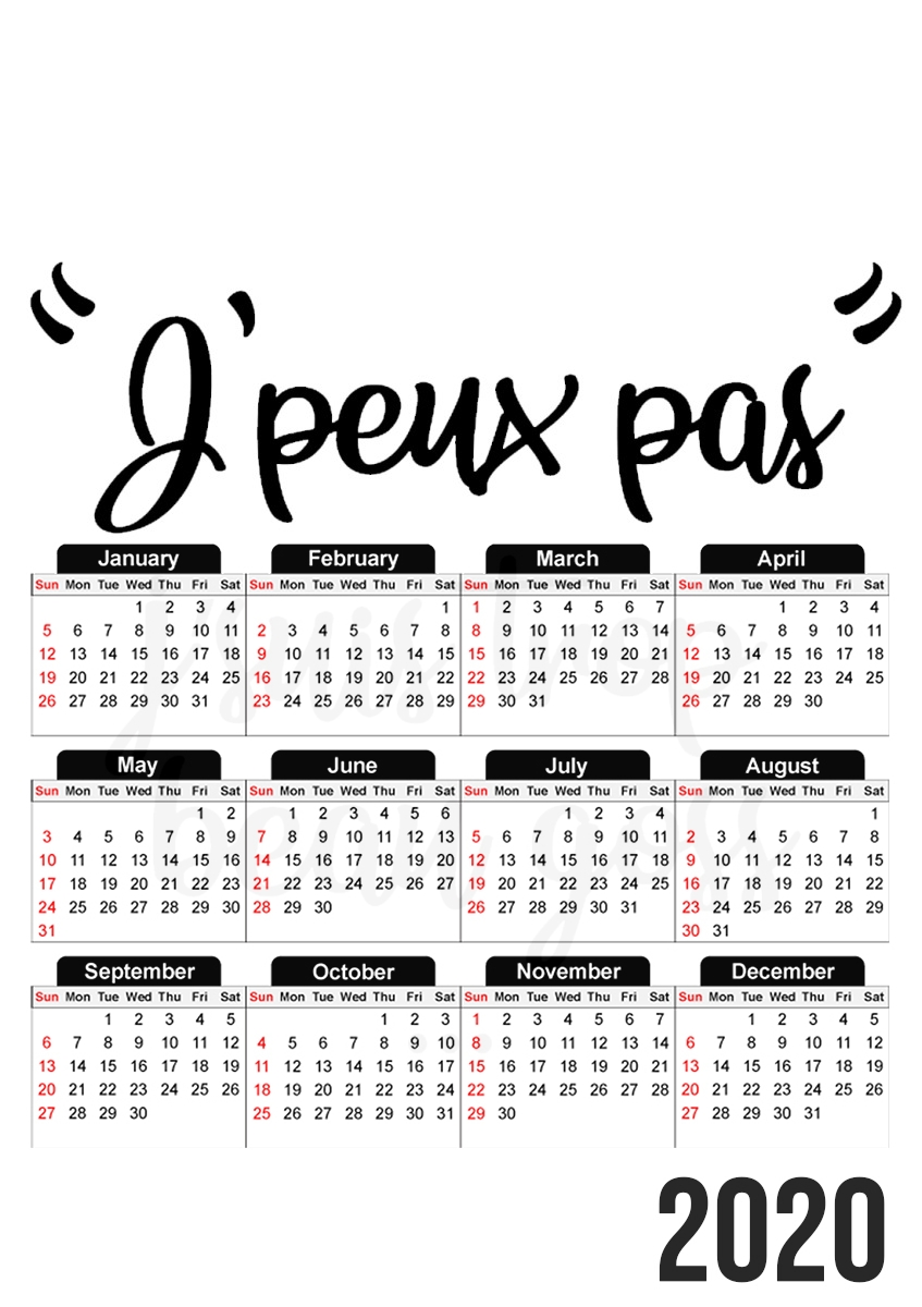  J peux pas je suis trop beau gosse for A3 Photo Calendar 30x43cm