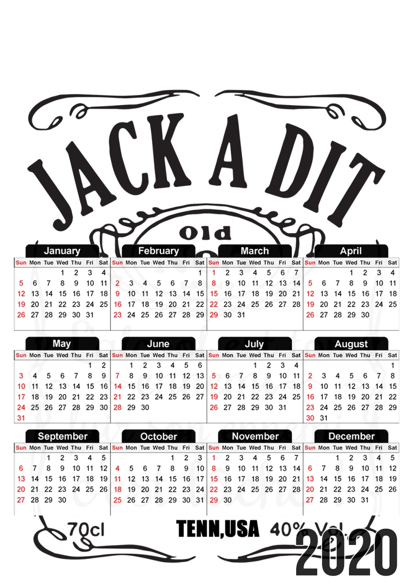  Jack a dit  for A3 Photo Calendar 30x43cm