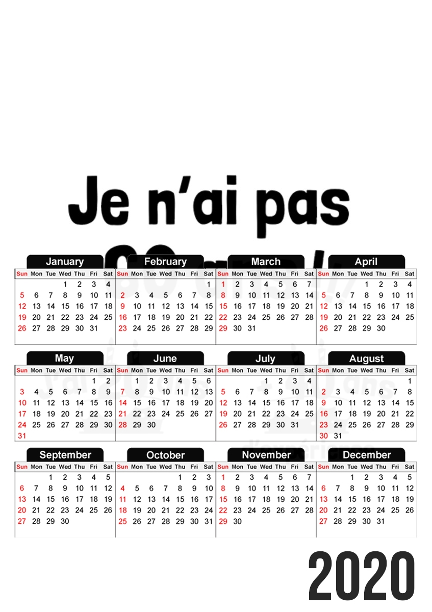  Je nai pas 60 ans mais 20 ans avec 40ans dexperience for A3 Photo Calendar 30x43cm