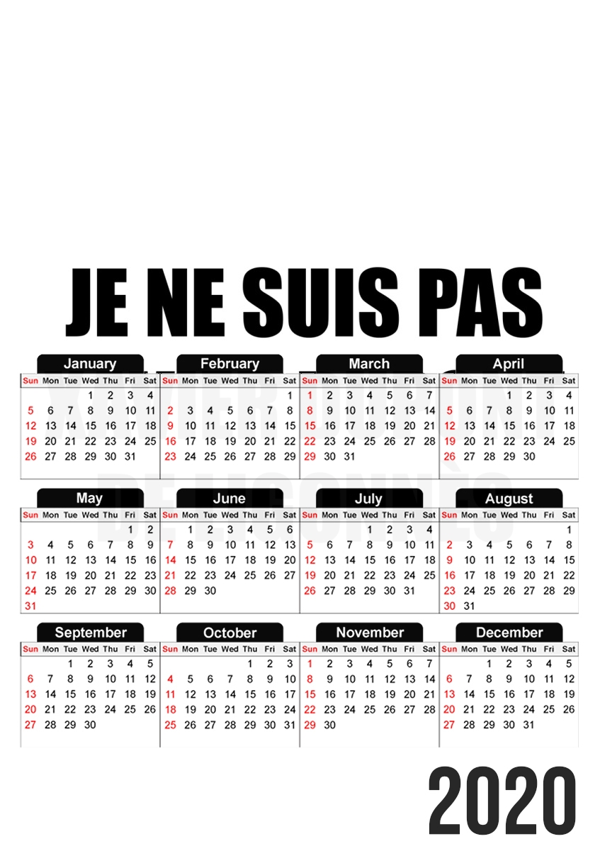  Je ne suis pas Xavier Dupont De Ligonnes Criminel for A3 Photo Calendar 30x43cm