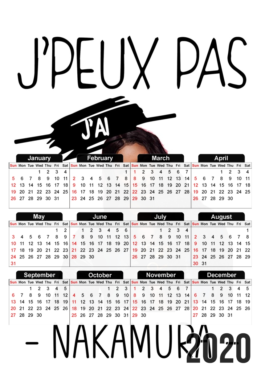  Je peux pas jai Aya Nakamura for A3 Photo Calendar 30x43cm