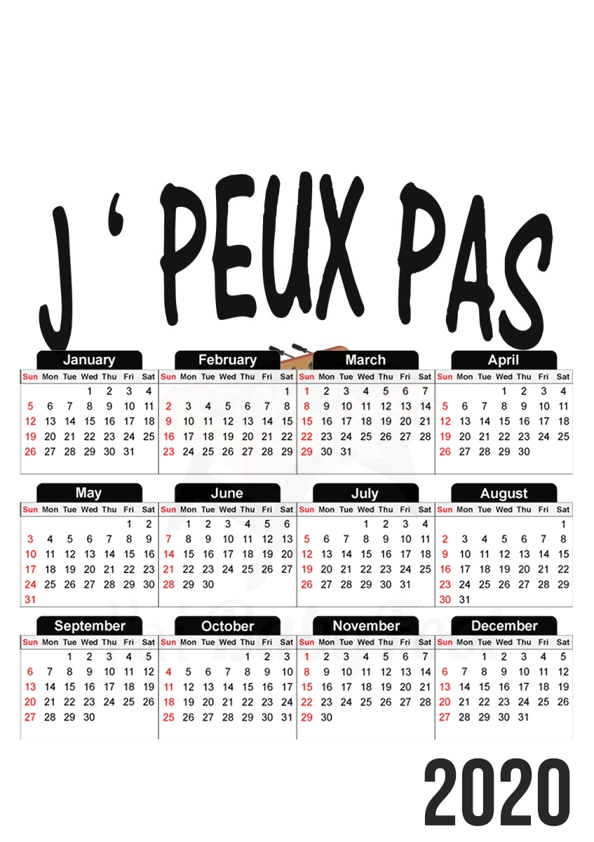  Je peux pas jai babyfoot for A3 Photo Calendar 30x43cm