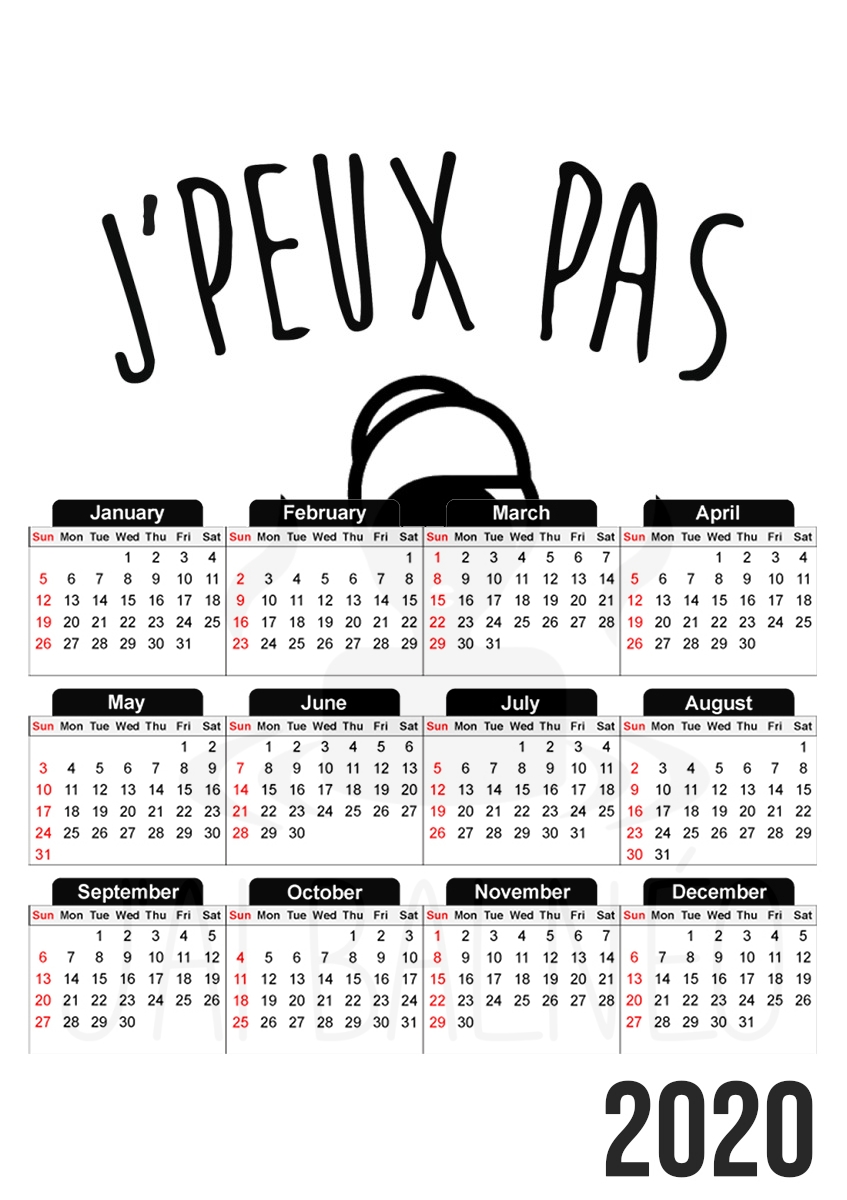  Je peux pas jai balneotherapie for A3 Photo Calendar 30x43cm