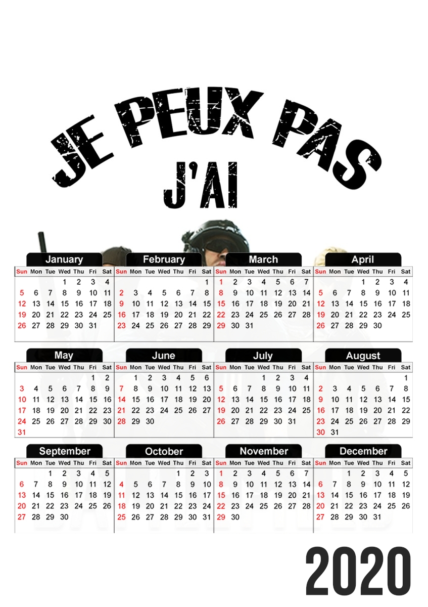  Je peux pas jai battlefield for A3 Photo Calendar 30x43cm