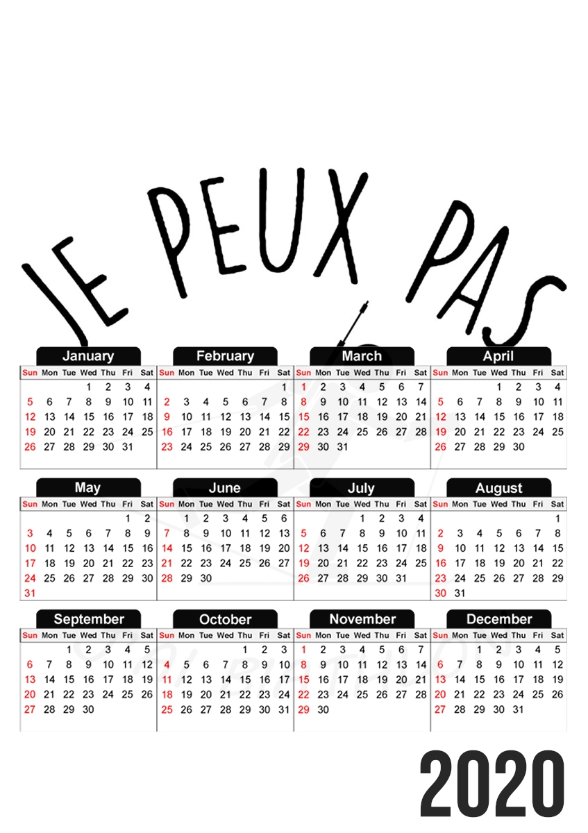  Je peux pas jai biathlon for A3 Photo Calendar 30x43cm