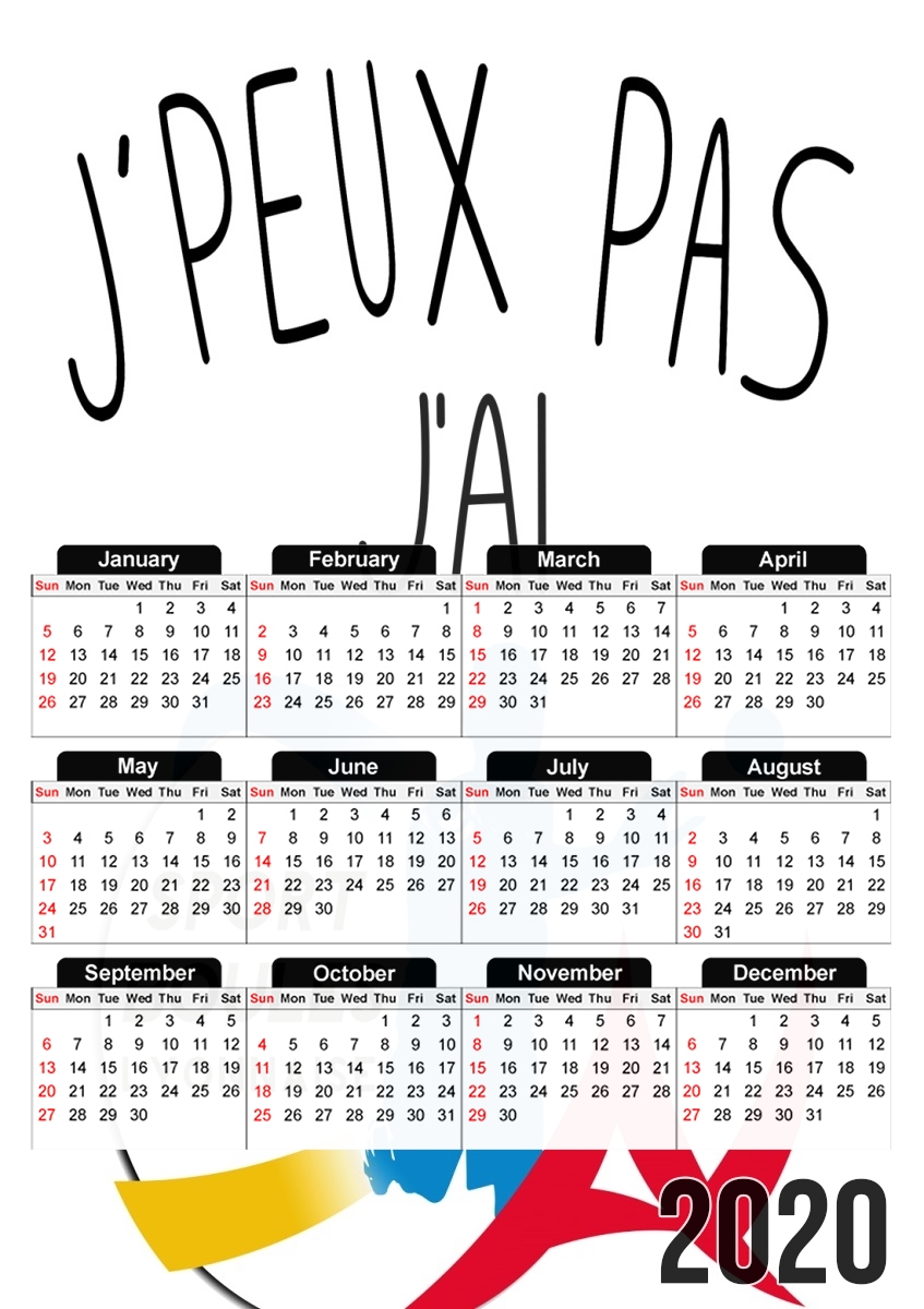  Je peux pas jai boules lyonnaise for A3 Photo Calendar 30x43cm