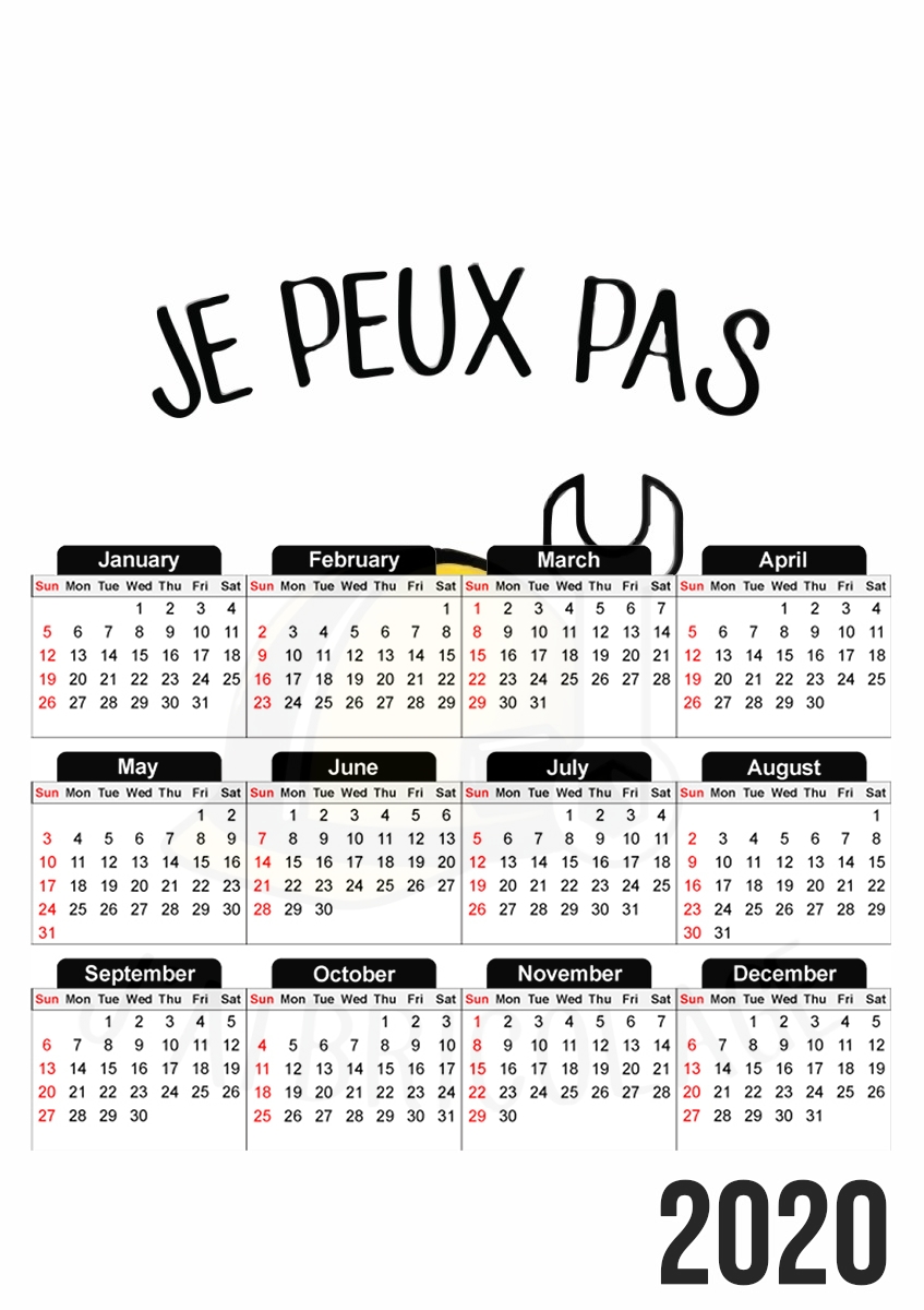  Je peux pas jai bricolage for A3 Photo Calendar 30x43cm