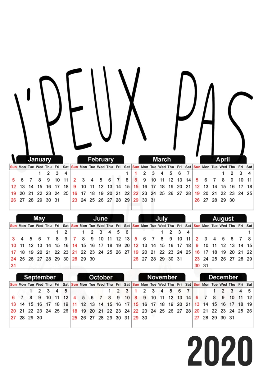  Je peux pas jai brocante for A3 Photo Calendar 30x43cm