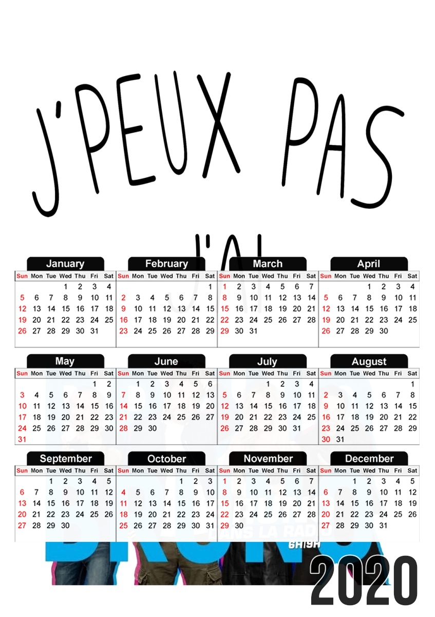  Je peux pas jai bruno dans la radio for A3 Photo Calendar 30x43cm