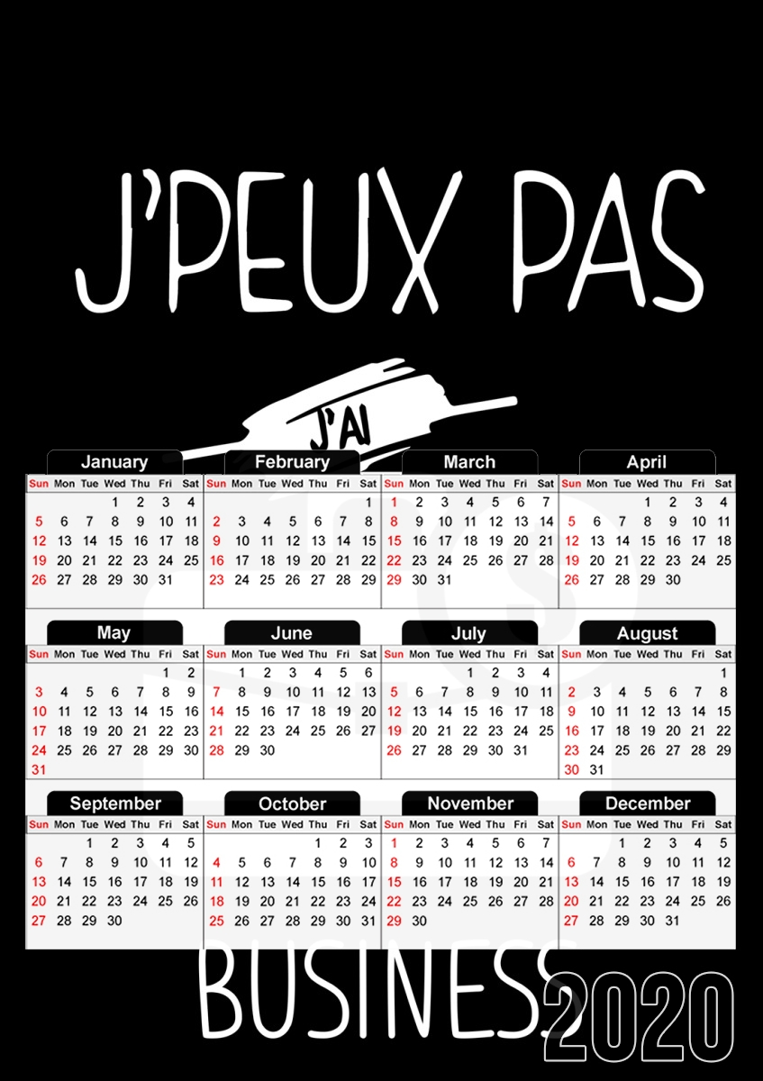  Je peux pas jai Business for A3 Photo Calendar 30x43cm