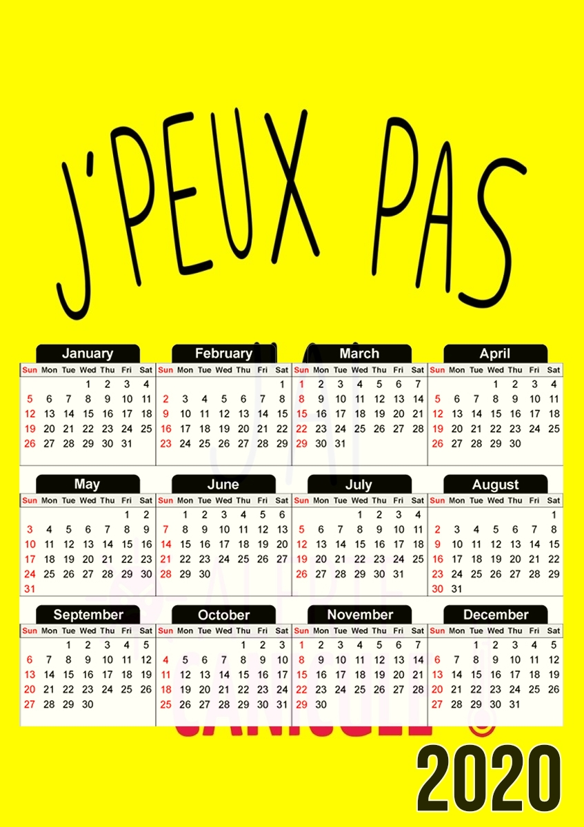  Je peux pas jai canicule for A3 Photo Calendar 30x43cm