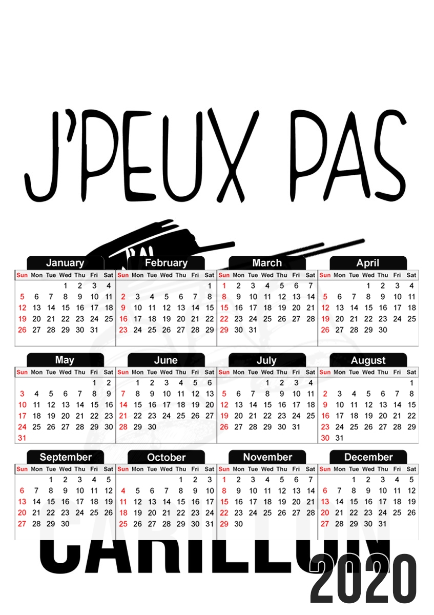  Je peux pas jai carillon for A3 Photo Calendar 30x43cm