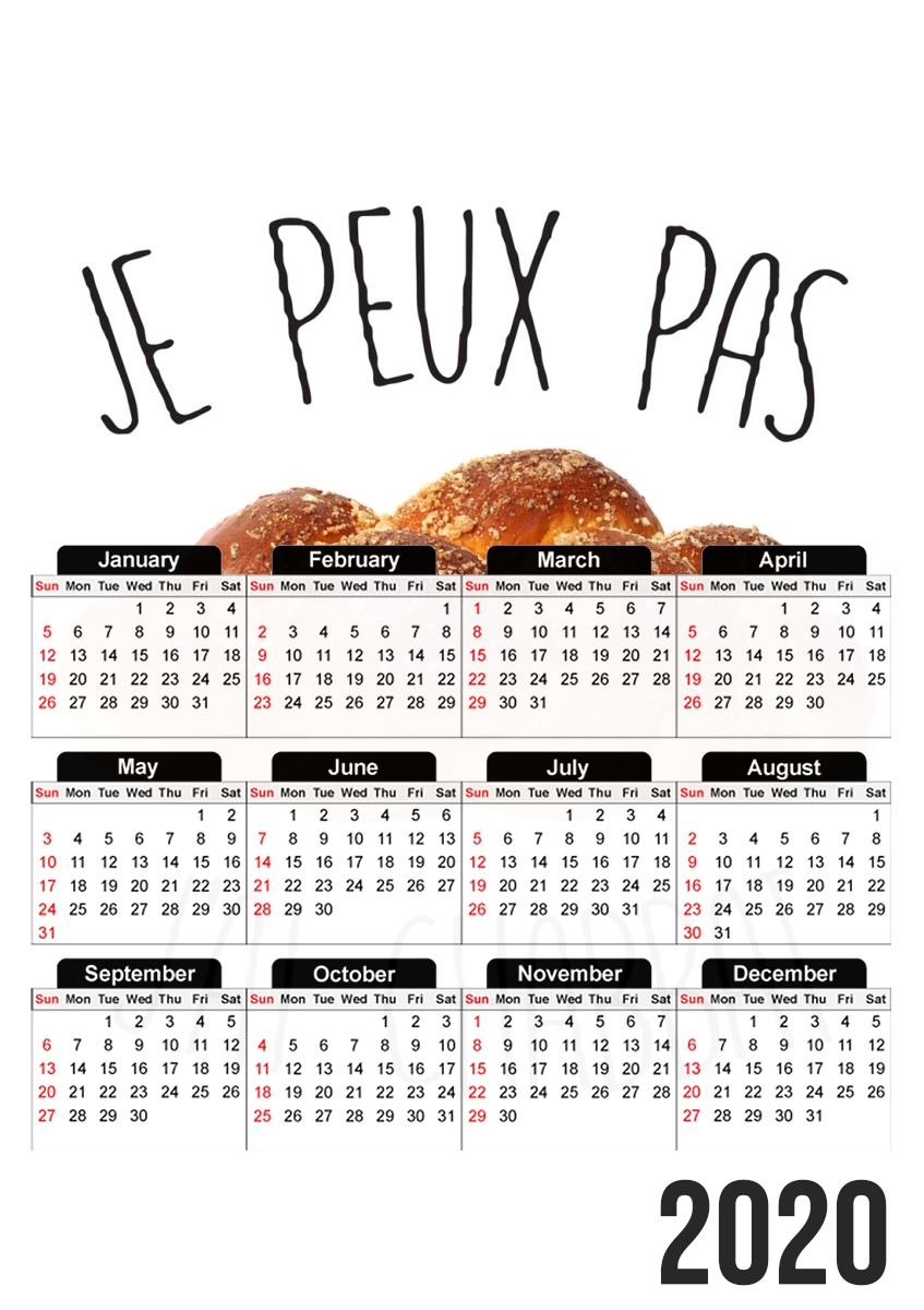  Je peux pas jai chabbat for A3 Photo Calendar 30x43cm