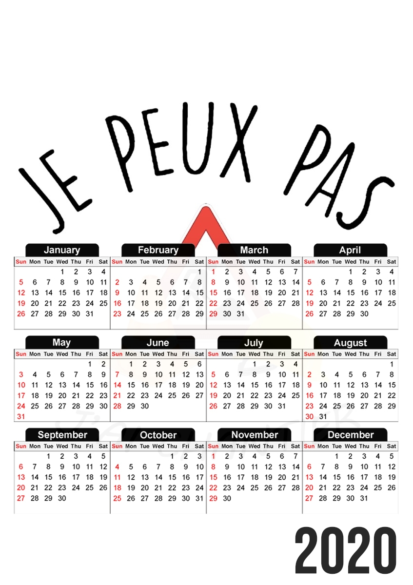  Je peux pas j'ai chantier for A3 Photo Calendar 30x43cm