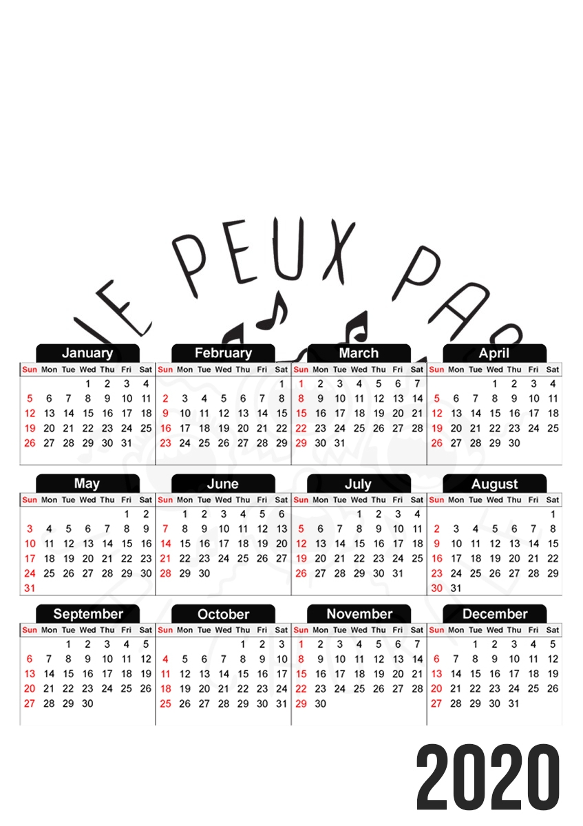  Je peux pas jai chorale for A3 Photo Calendar 30x43cm