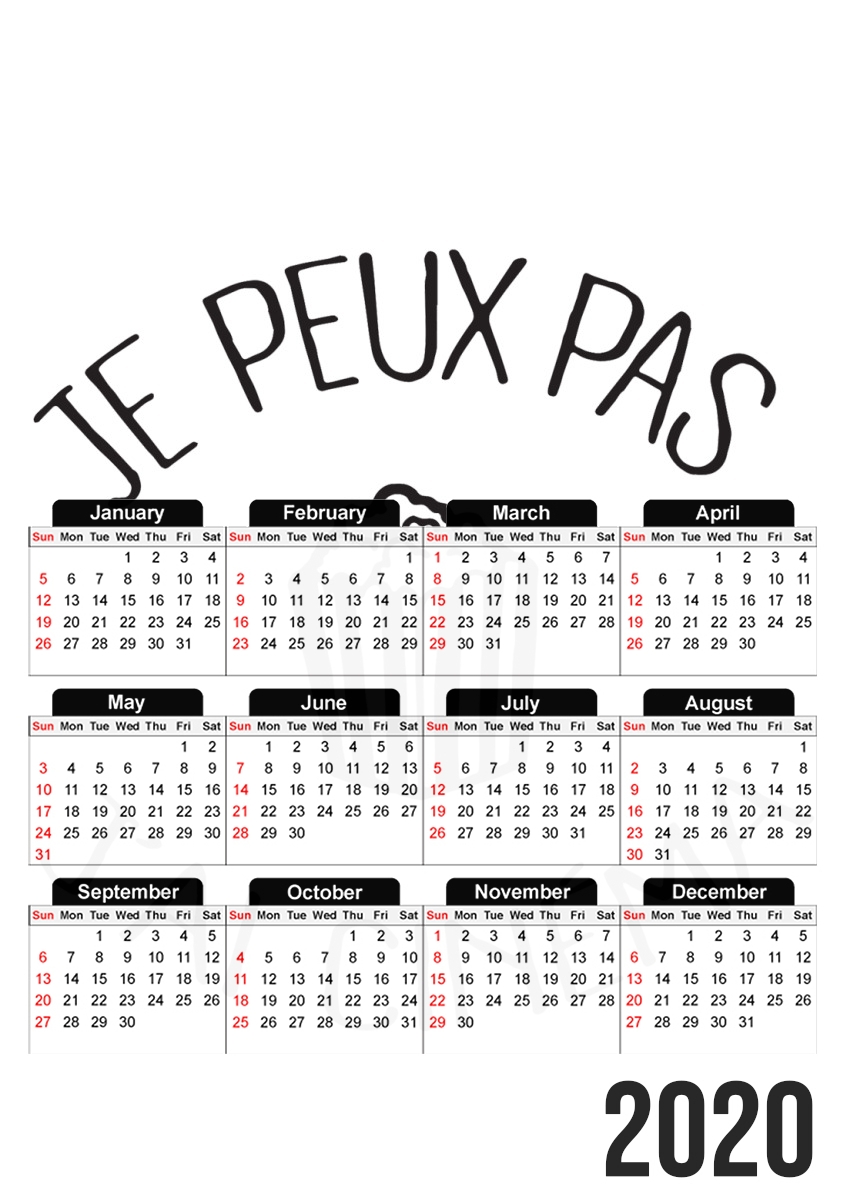  Je peux pas jai cinema for A3 Photo Calendar 30x43cm