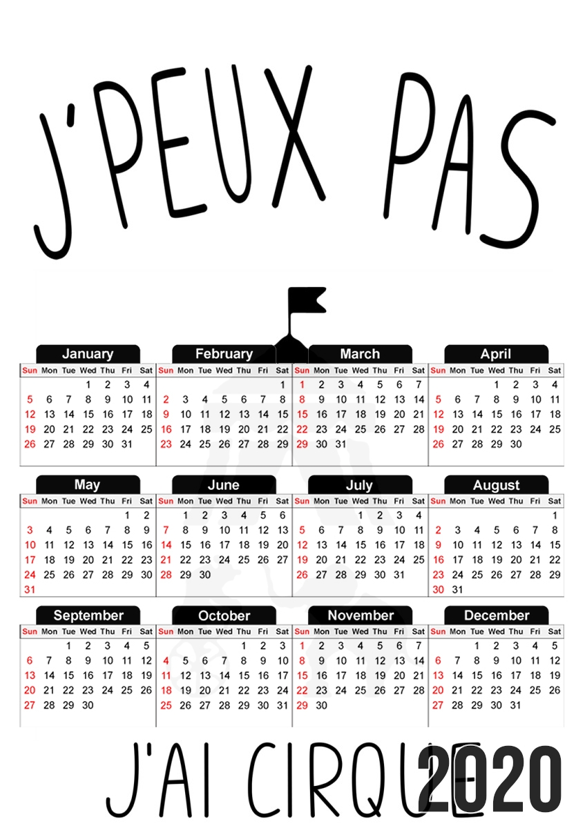  Je peux pas jai cirque for A3 Photo Calendar 30x43cm