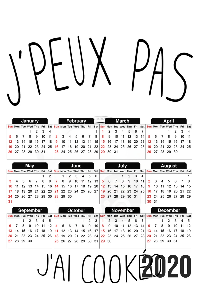  Je peux pas jai cookeo for A3 Photo Calendar 30x43cm