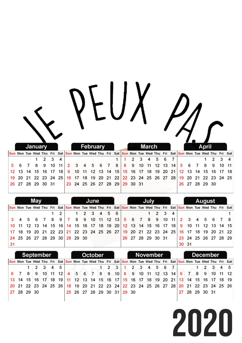  Je peux pas jai demenagement for A3 Photo Calendar 30x43cm