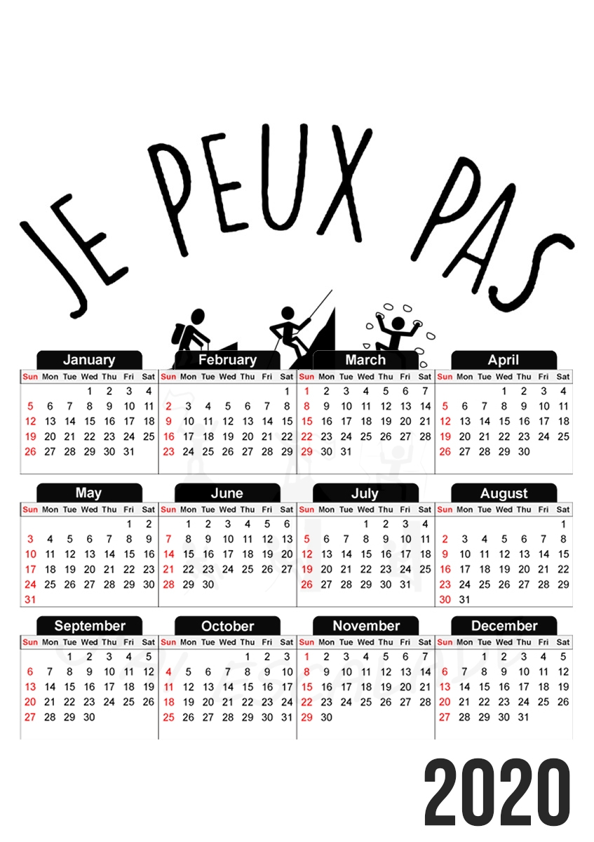  Je peux pas jai escalade for A3 Photo Calendar 30x43cm