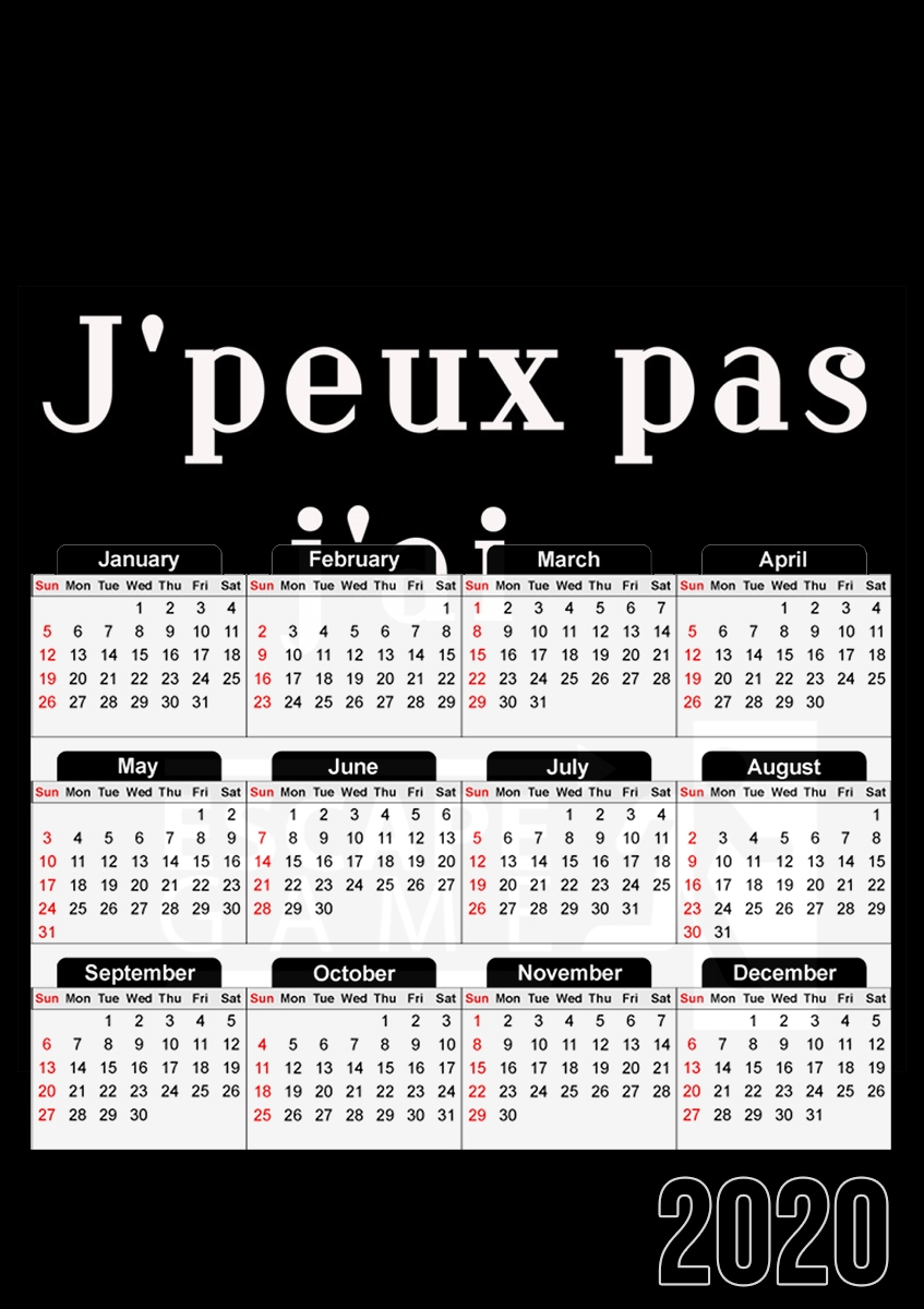  Je peux pas jai escape game for A3 Photo Calendar 30x43cm