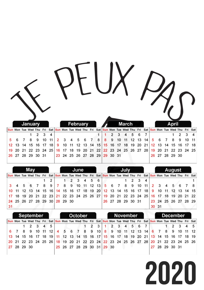  Je peux pas jai farniente for A3 Photo Calendar 30x43cm