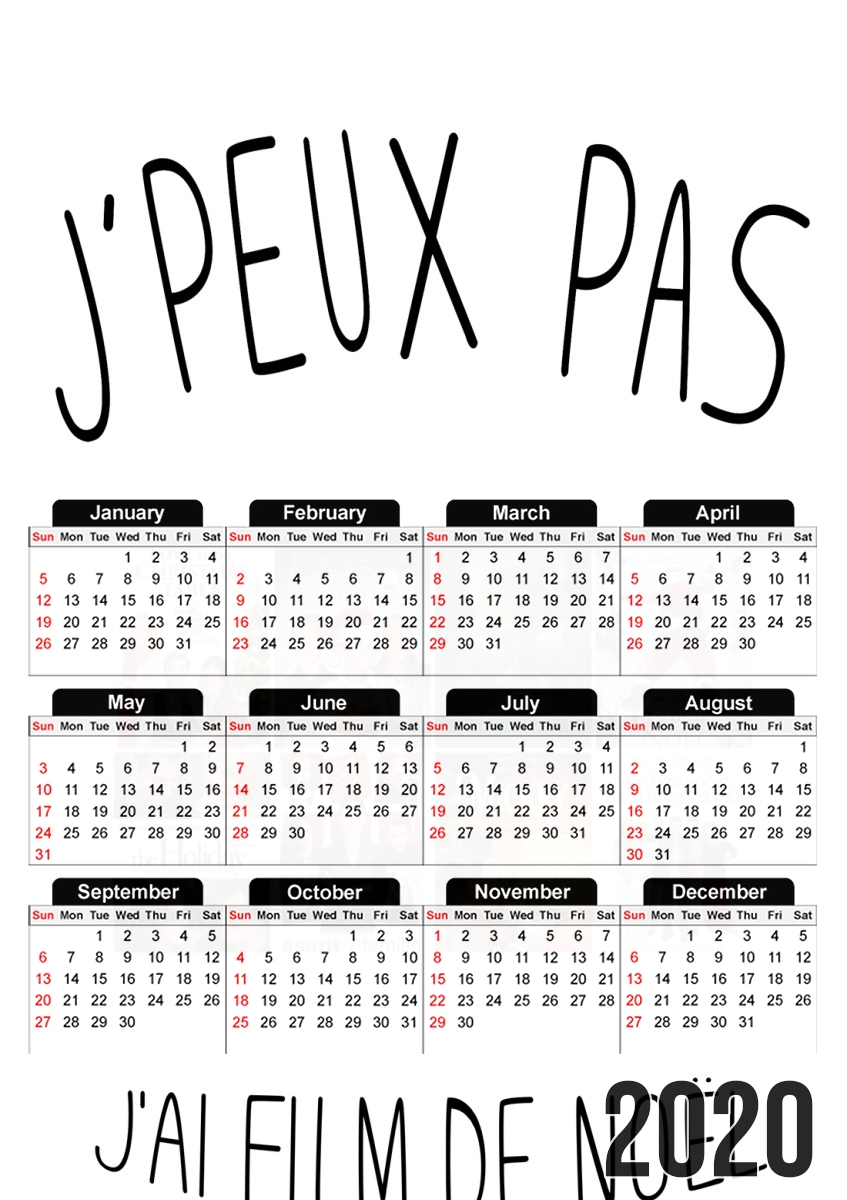  Je peux pas jai film de noel for A3 Photo Calendar 30x43cm