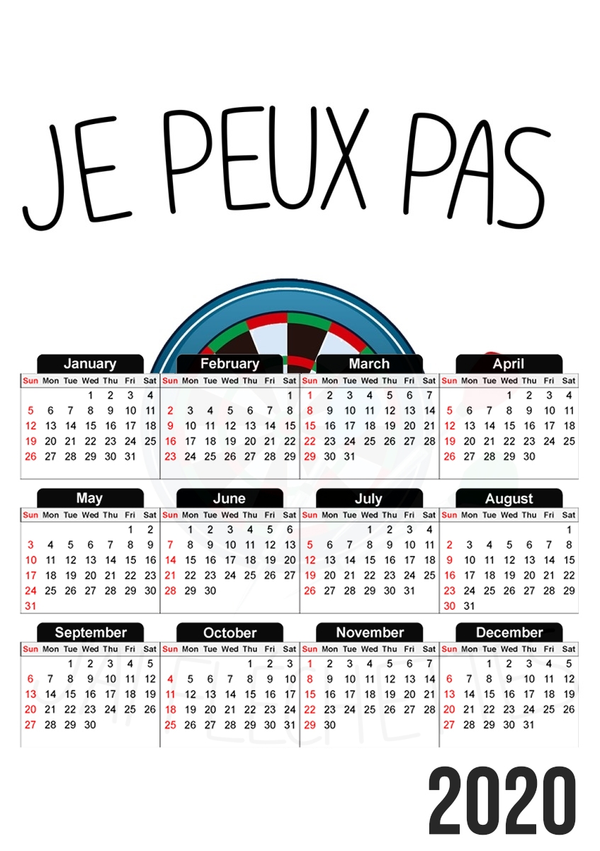  Je peux pas jai flechettes for A3 Photo Calendar 30x43cm