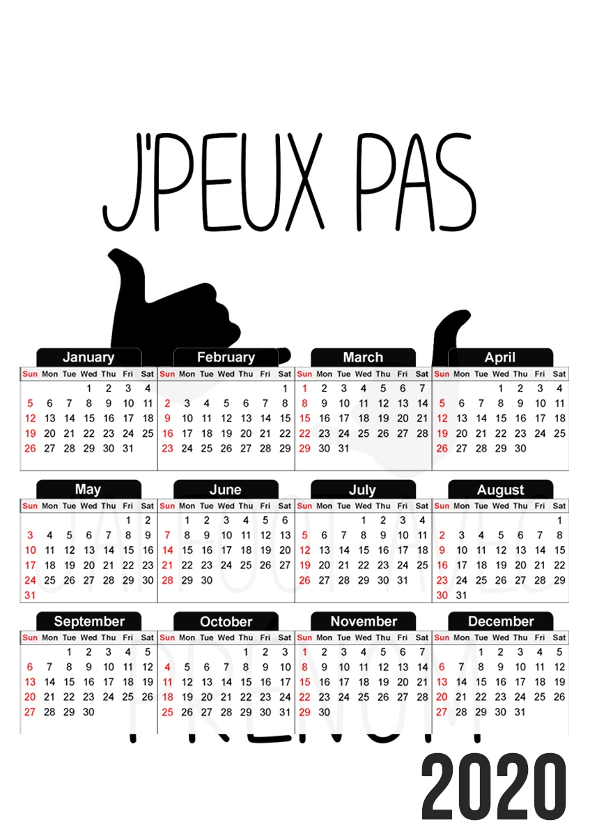  Je peux pas jai foot avec for A3 Photo Calendar 30x43cm