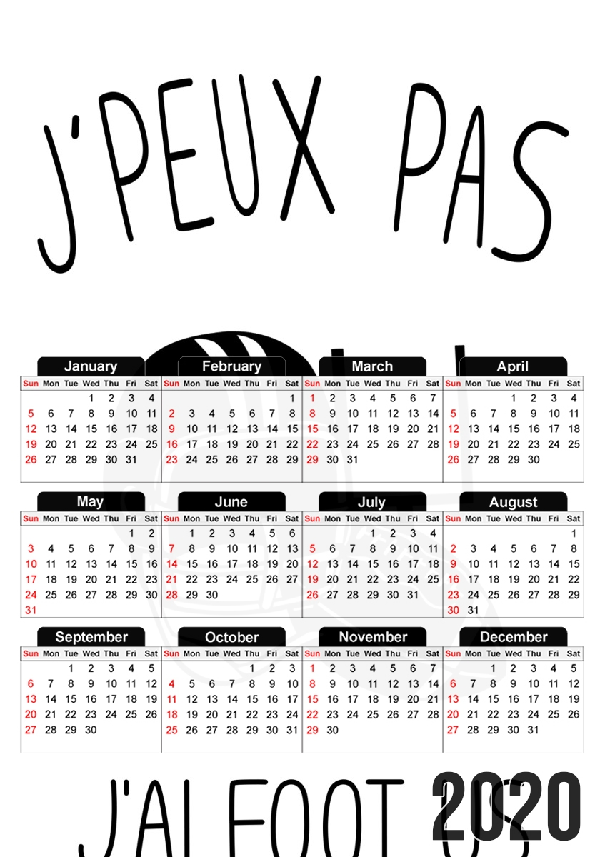  Je peux pas jai Foot US for A3 Photo Calendar 30x43cm