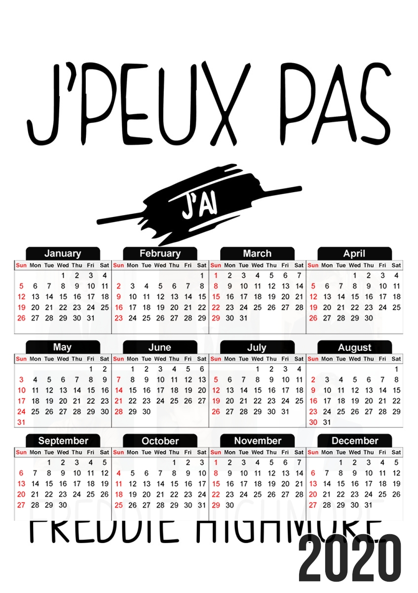  Je peux pas jai Freddie Highmore Collage photos for A3 Photo Calendar 30x43cm