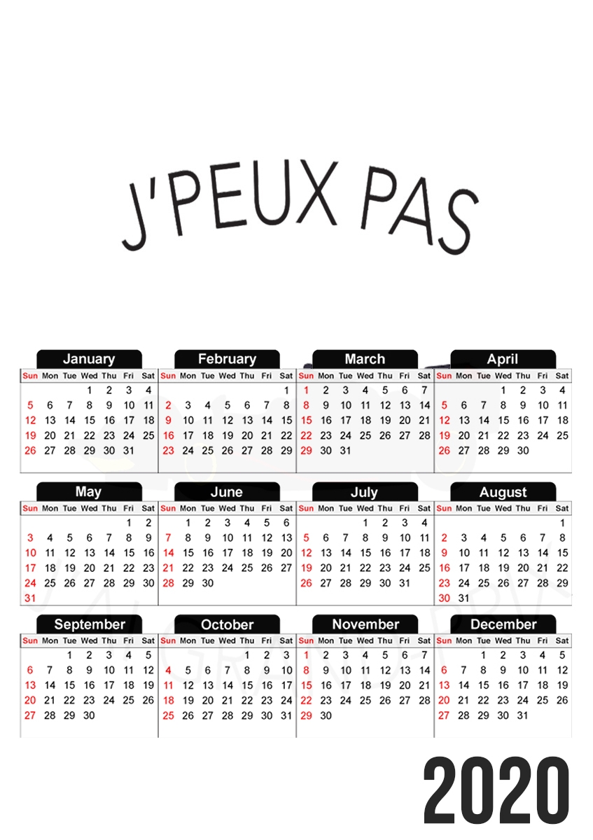  Je peux pas jai grand prix for A3 Photo Calendar 30x43cm