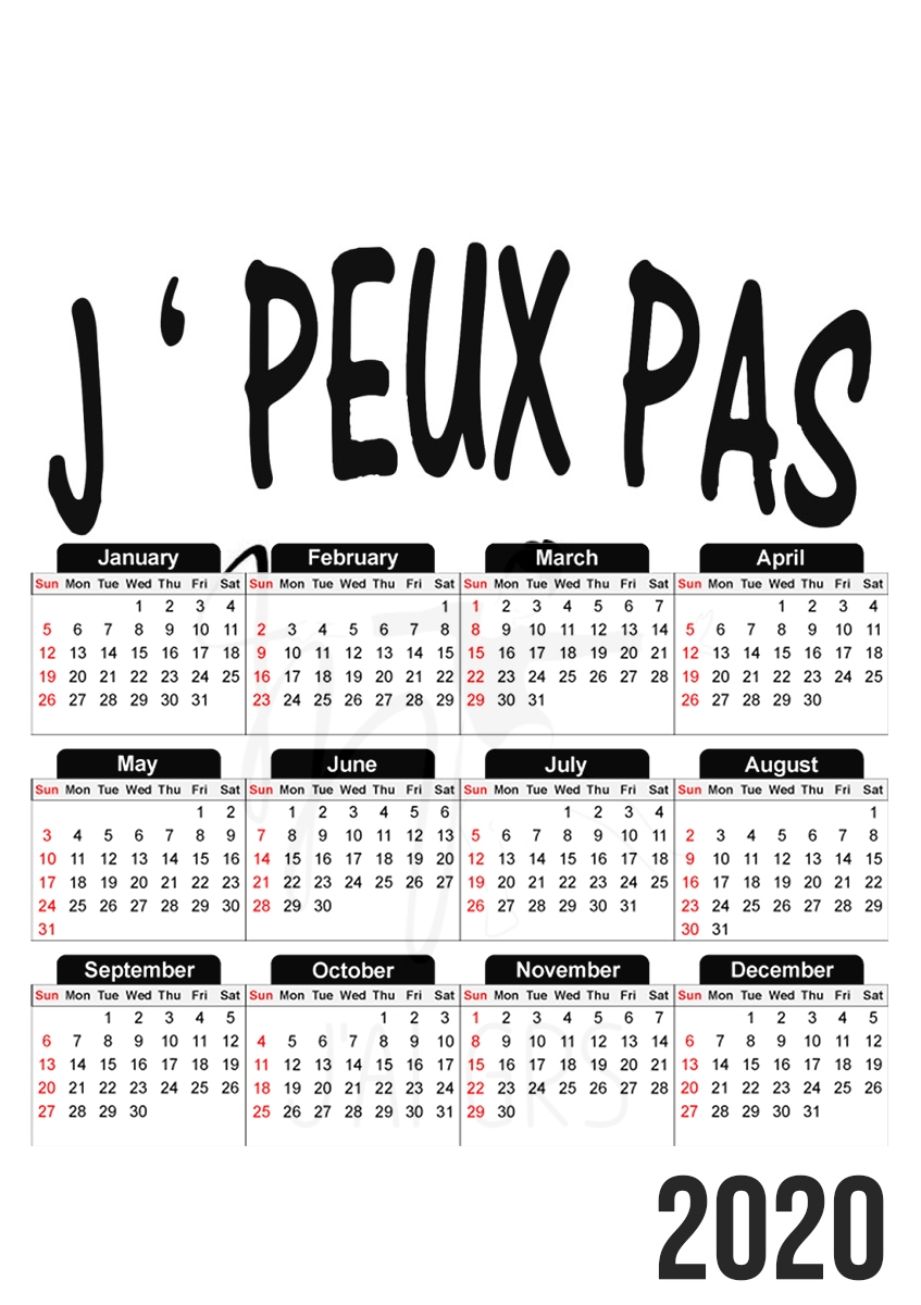  Je peux pas jai GRS for A3 Photo Calendar 30x43cm