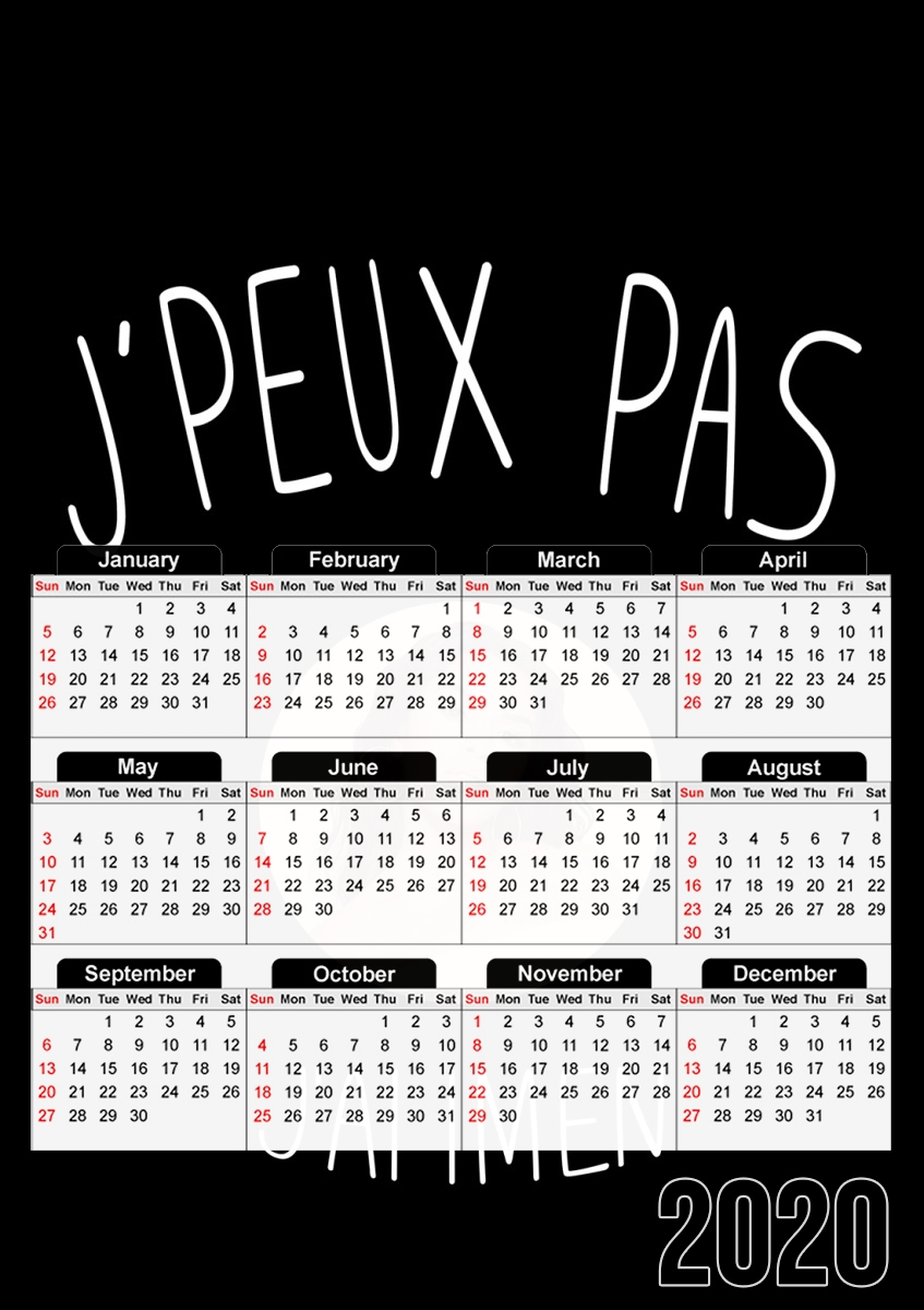  Je peux pas jai Imen for A3 Photo Calendar 30x43cm