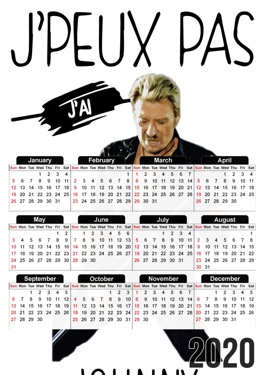  Je peux pas jai Johnny for A3 Photo Calendar 30x43cm