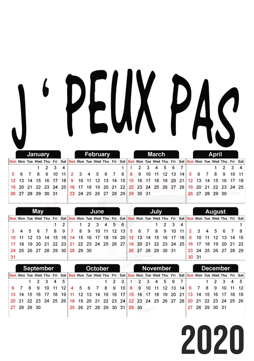  Je peux pas jai judo for A3 Photo Calendar 30x43cm