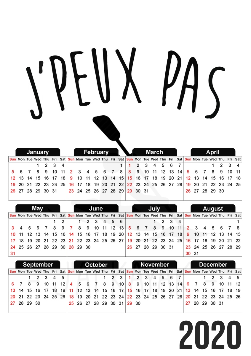  Je peux pas jai Kayak for A3 Photo Calendar 30x43cm