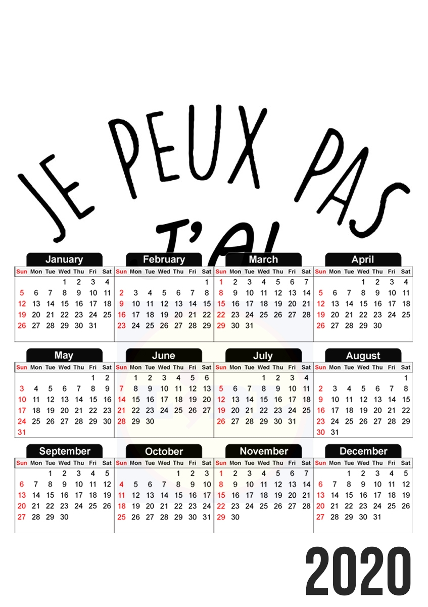  Je peux pas jai LIDL for A3 Photo Calendar 30x43cm