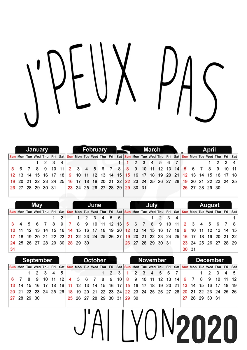  Je peux pas jai Lyon for A3 Photo Calendar 30x43cm