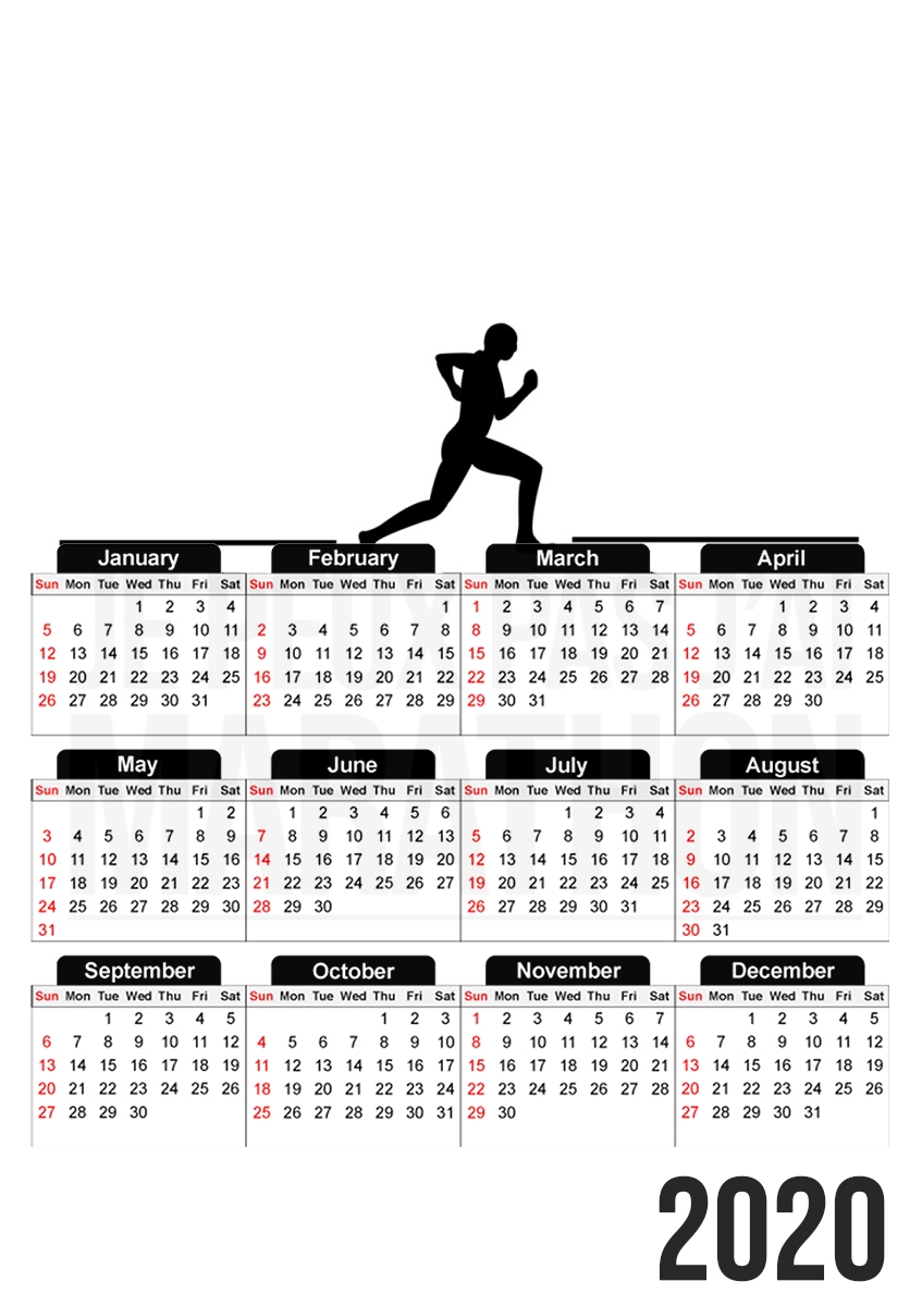  Je peux pas jai marathon for A3 Photo Calendar 30x43cm