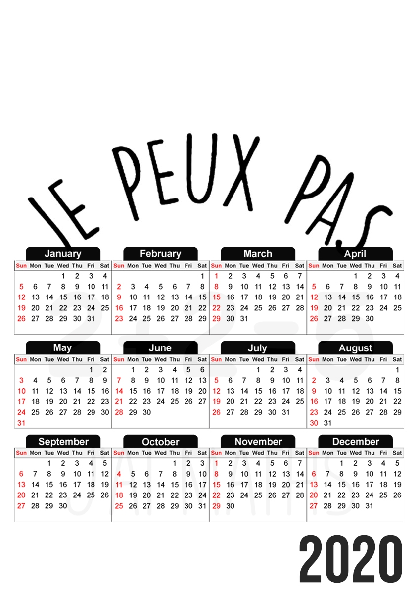  Je peux pas jai maths for A3 Photo Calendar 30x43cm