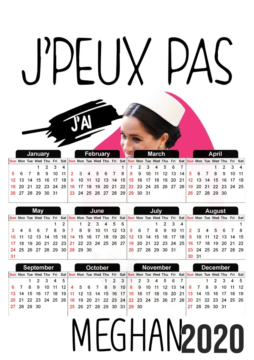  Je peux pas jai meghan for A3 Photo Calendar 30x43cm