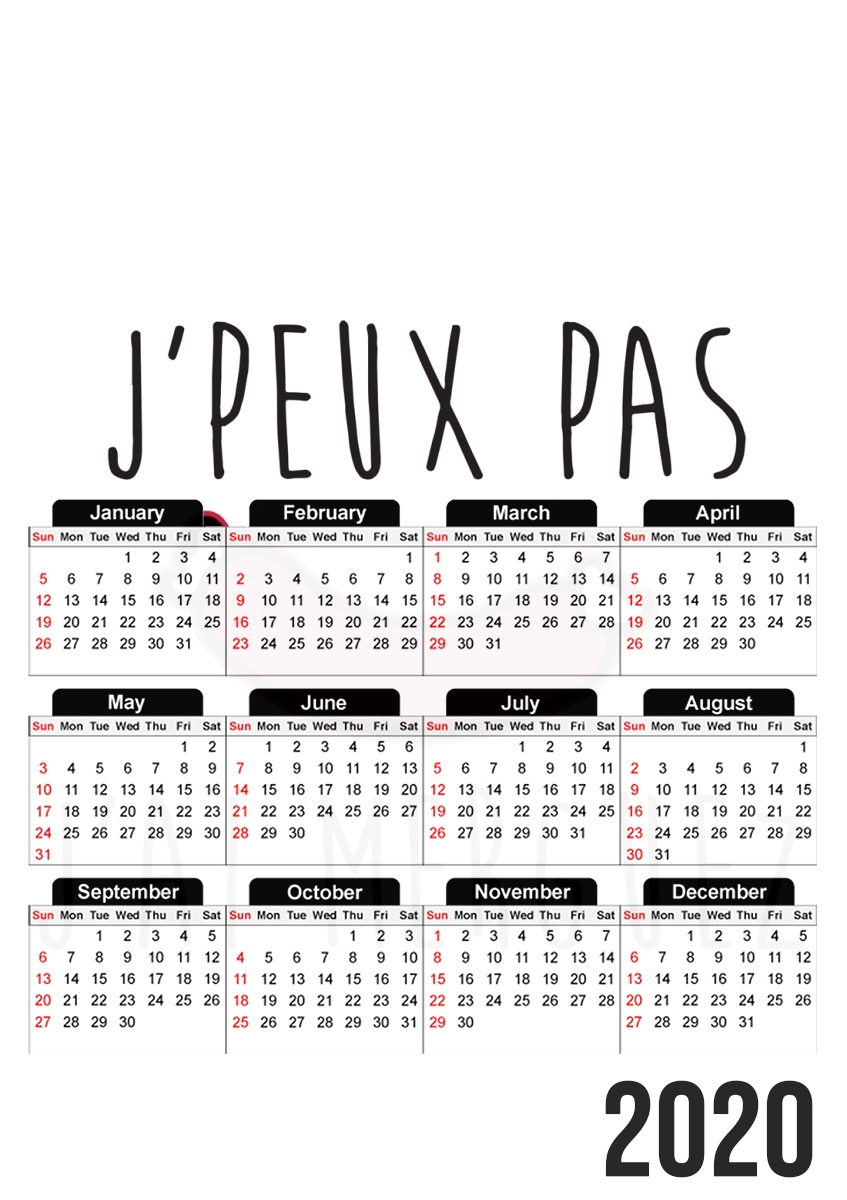  Je peux pas jai merguez for A3 Photo Calendar 30x43cm