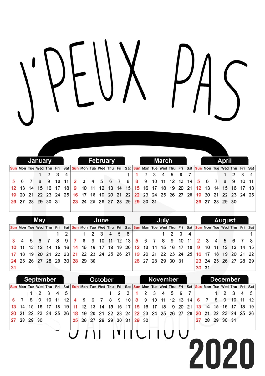  Je peux pas jai Michou for A3 Photo Calendar 30x43cm