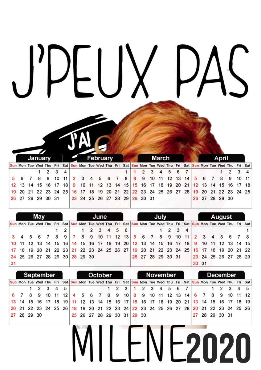  Je peux pas jai milene for A3 Photo Calendar 30x43cm