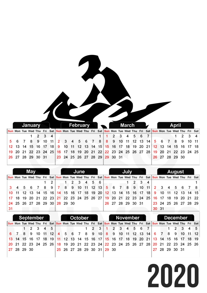  Je peux pas jai moto for A3 Photo Calendar 30x43cm