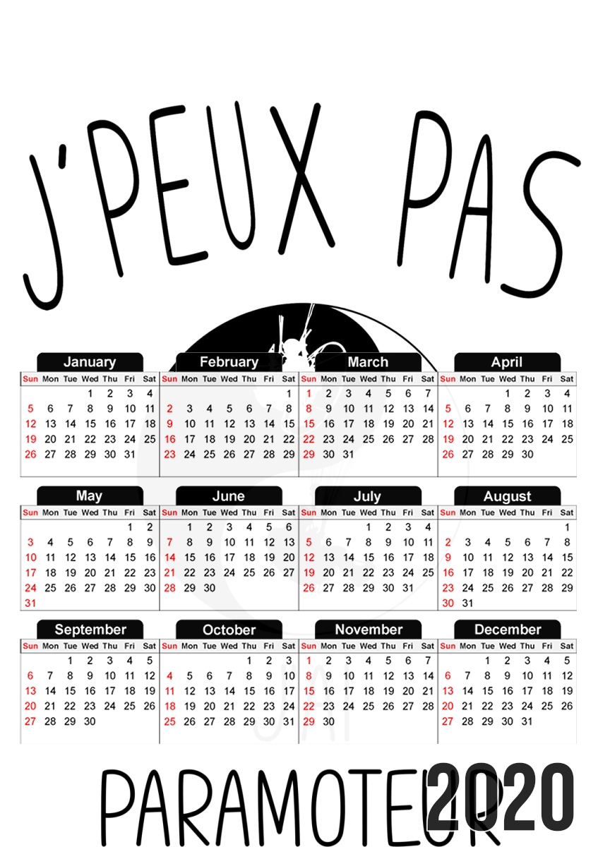  Je peux pas jai paramoteur for A3 Photo Calendar 30x43cm