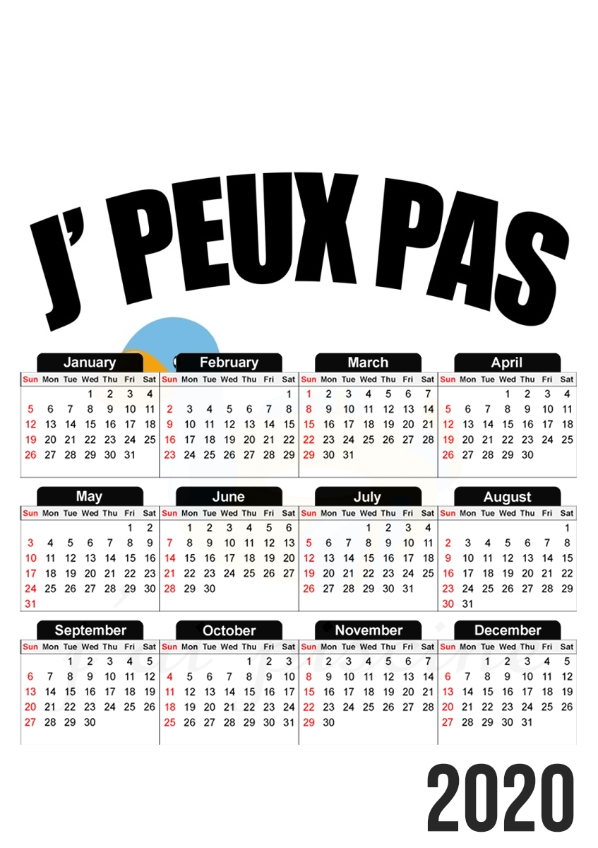  Je peux pas jai piscine avec petit canard for A3 Photo Calendar 30x43cm