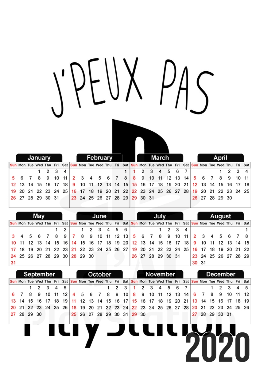  Je peux pas jai playstation for A3 Photo Calendar 30x43cm