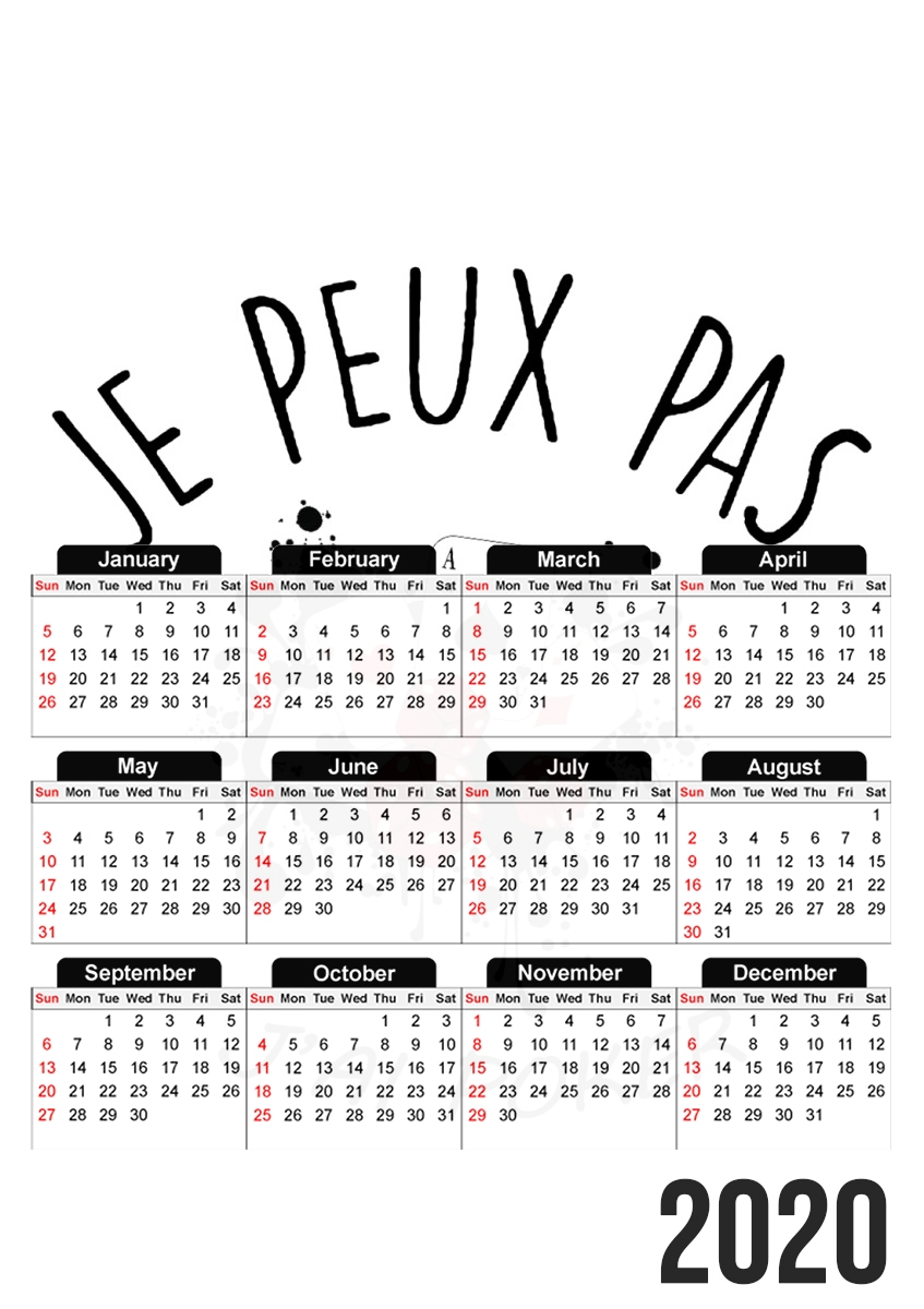  Je peux pas jai poker for A3 Photo Calendar 30x43cm